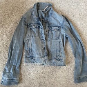 Free people crop denim jacket